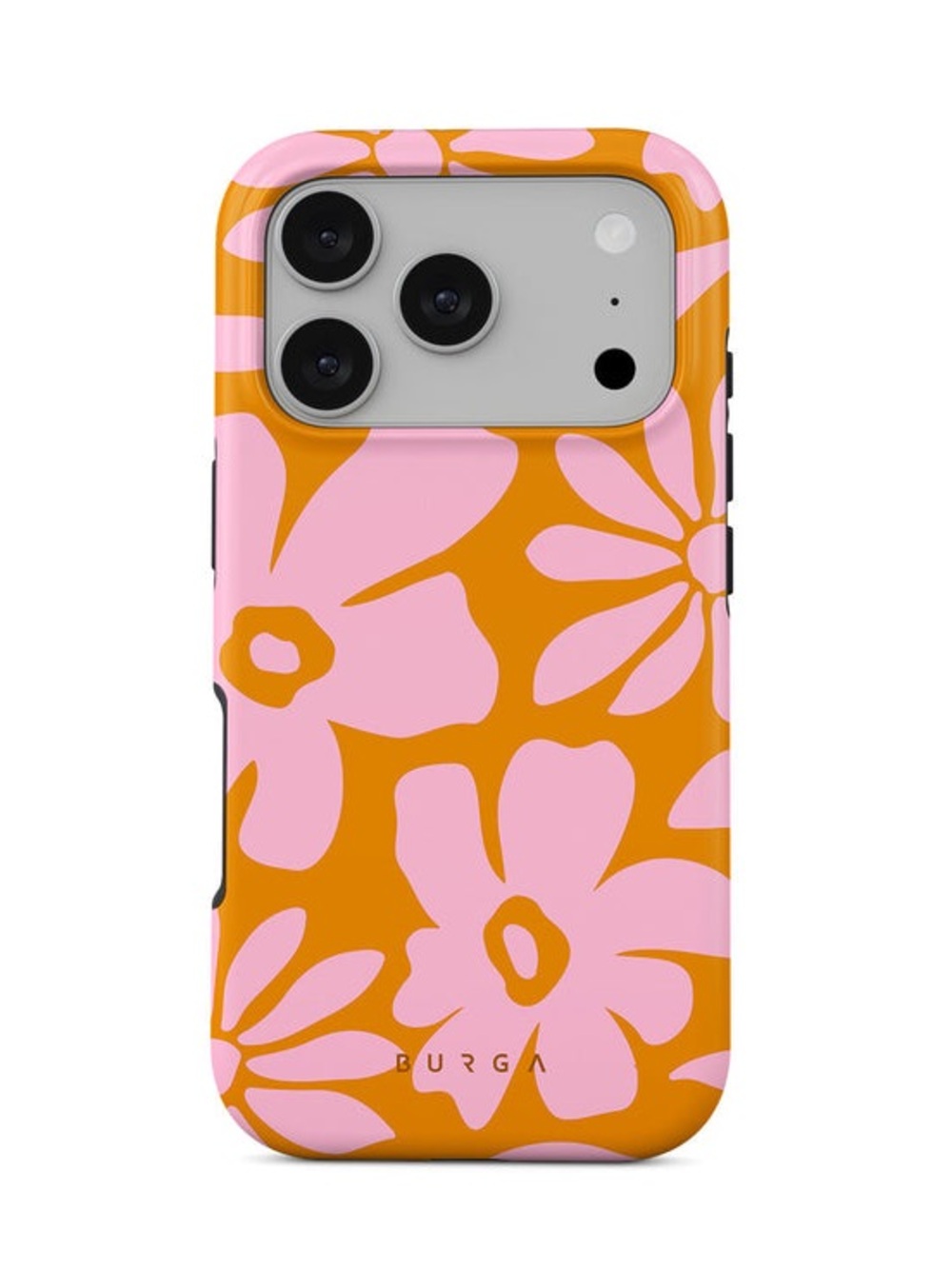 BURGA Floral Tough MagSafe Case for iPhone 17 Pro Pink Orange